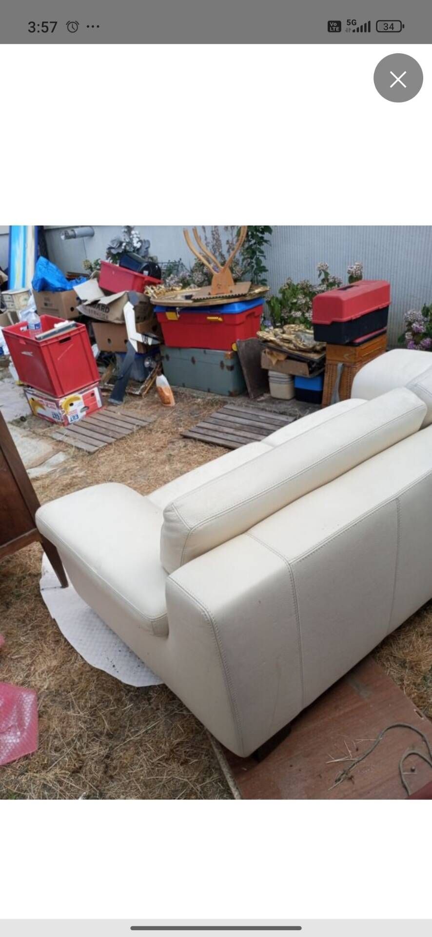 Canapé vintage en cuir 3 place