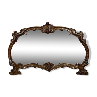Louis XV style curved mirror in mahogany circa 1900