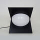 Lamp Luz Eva Maison Gautier structure in black metal and globe in white plastic