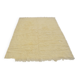 White Vintage Angora Wool Rug sku 1681