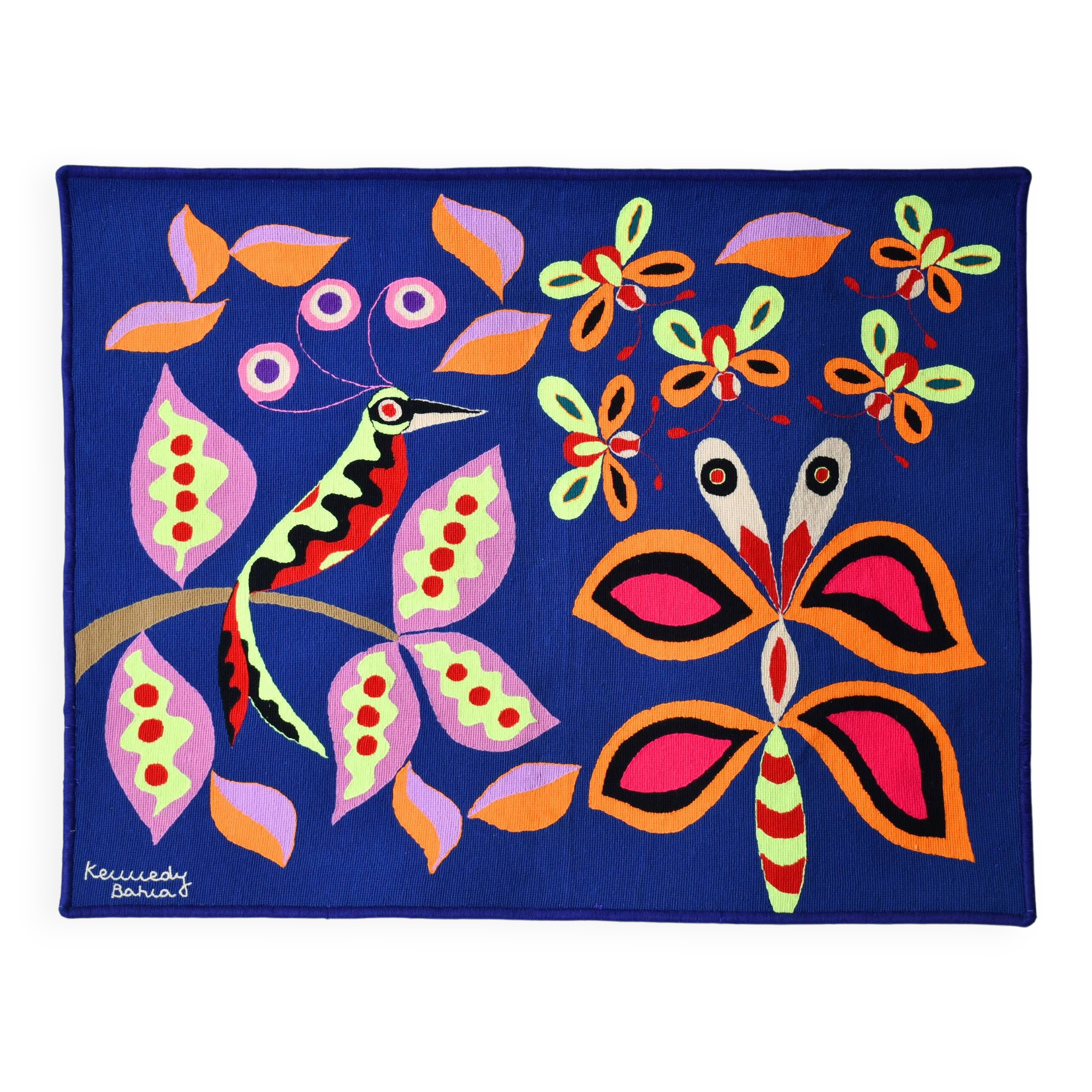 Tapisserie du milieu du siècle par Kennedy Bahia. Brésil, années 1970.