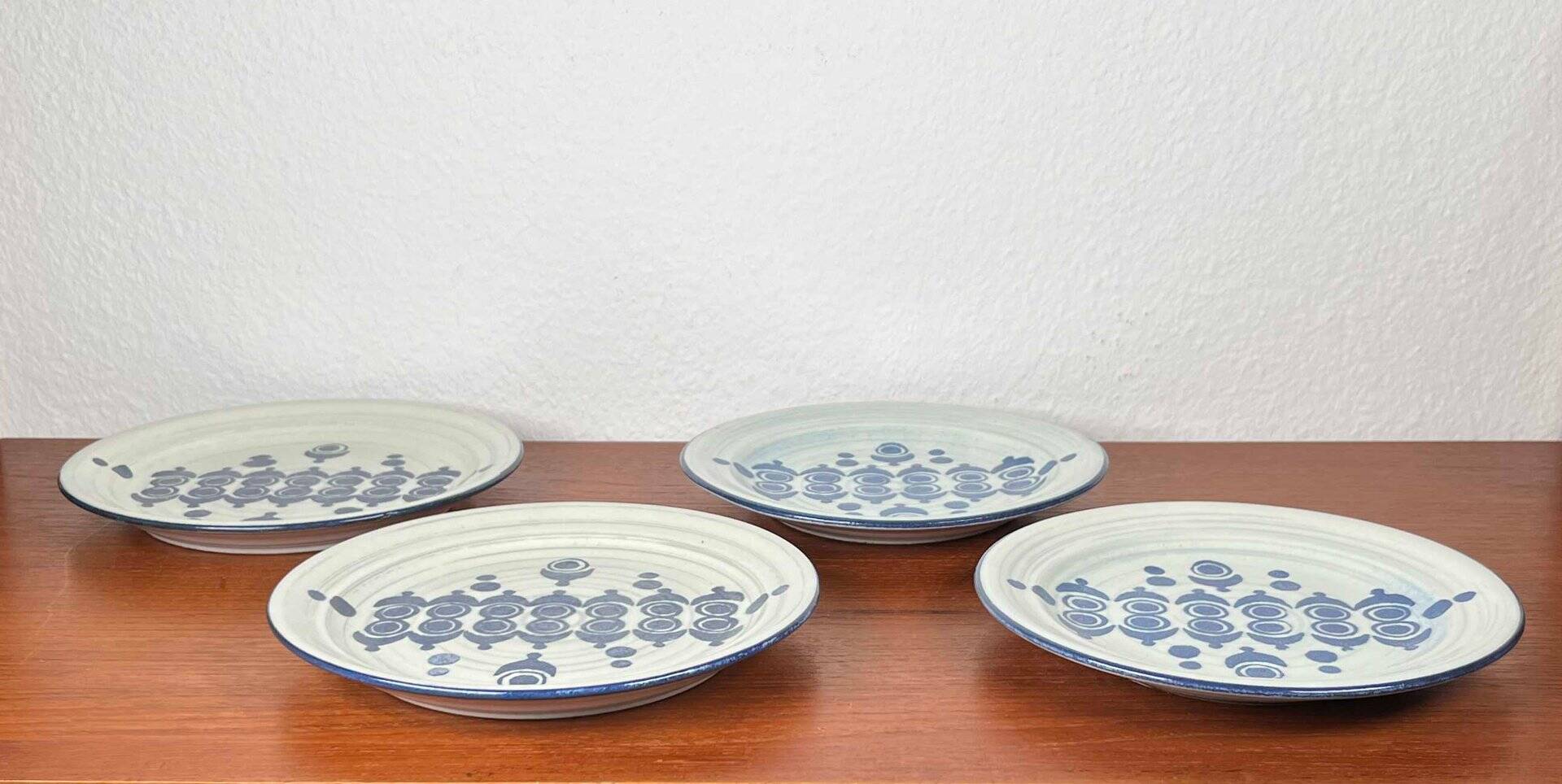 Mid-century German ceramic plates by Ceramano, 1960s, set of 4.