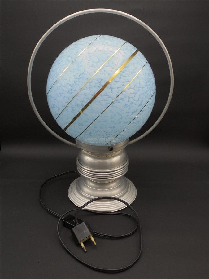 Lampe verre de clichy