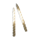 Duo of candle candles candles in white beeswax