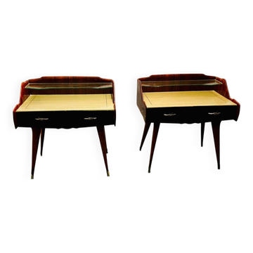 Comodini en legno, années '60, set de 2