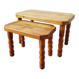 Danish nesting coffee tables in solid wood – Vintage
