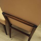 Set of six mahogany chairs, Italian design, 1960s, production: Italy