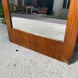 Vintage art deco concave wooden mirror 180cm