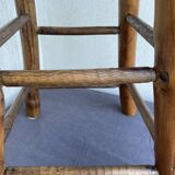 Chestnut and bamboo stool