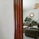 Vintage Art Deco wooden mirror from the 1950s.
