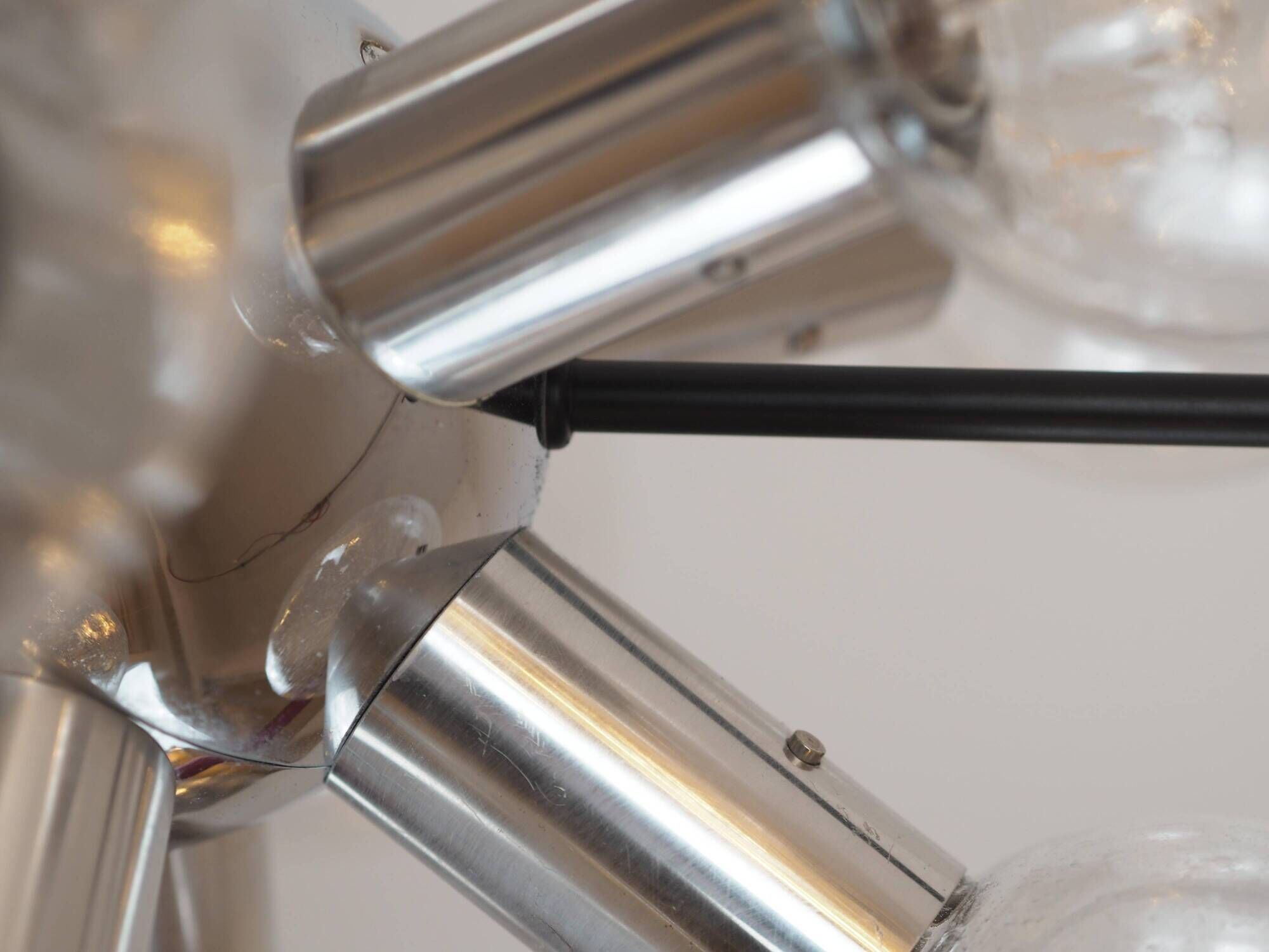 Lustre "Atomium" in the shape of Sputnik by J.T. AGE Kalmar, 1960s.