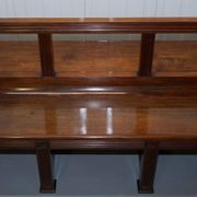 Victorian Double-Faced Carved Walnut Gallery Bench
