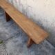 Pair of oak old farm benches 2m71