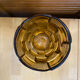 Vintage Art Deco Style Orange Amber Moulded Glass Vase
