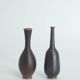Small Mid-Century Scandinavian Modern Collection Vases in Wenge Stoneware by John Andersson, Set of 2