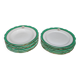 Paris porcelain set of 6 flat plates and 6 deep plates with JC gold monogram.