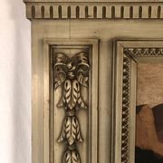 Louis XVI style trumeau in 19th century lacquered wood 196x172cm