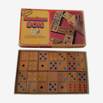 Old wooden dominoes game