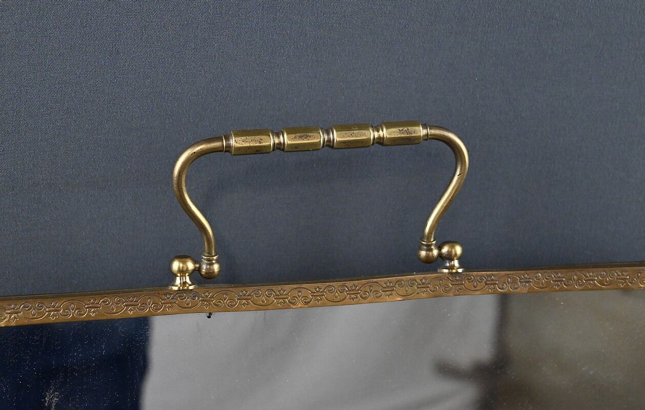 Rare miroir triptyque en bronze – 1900
