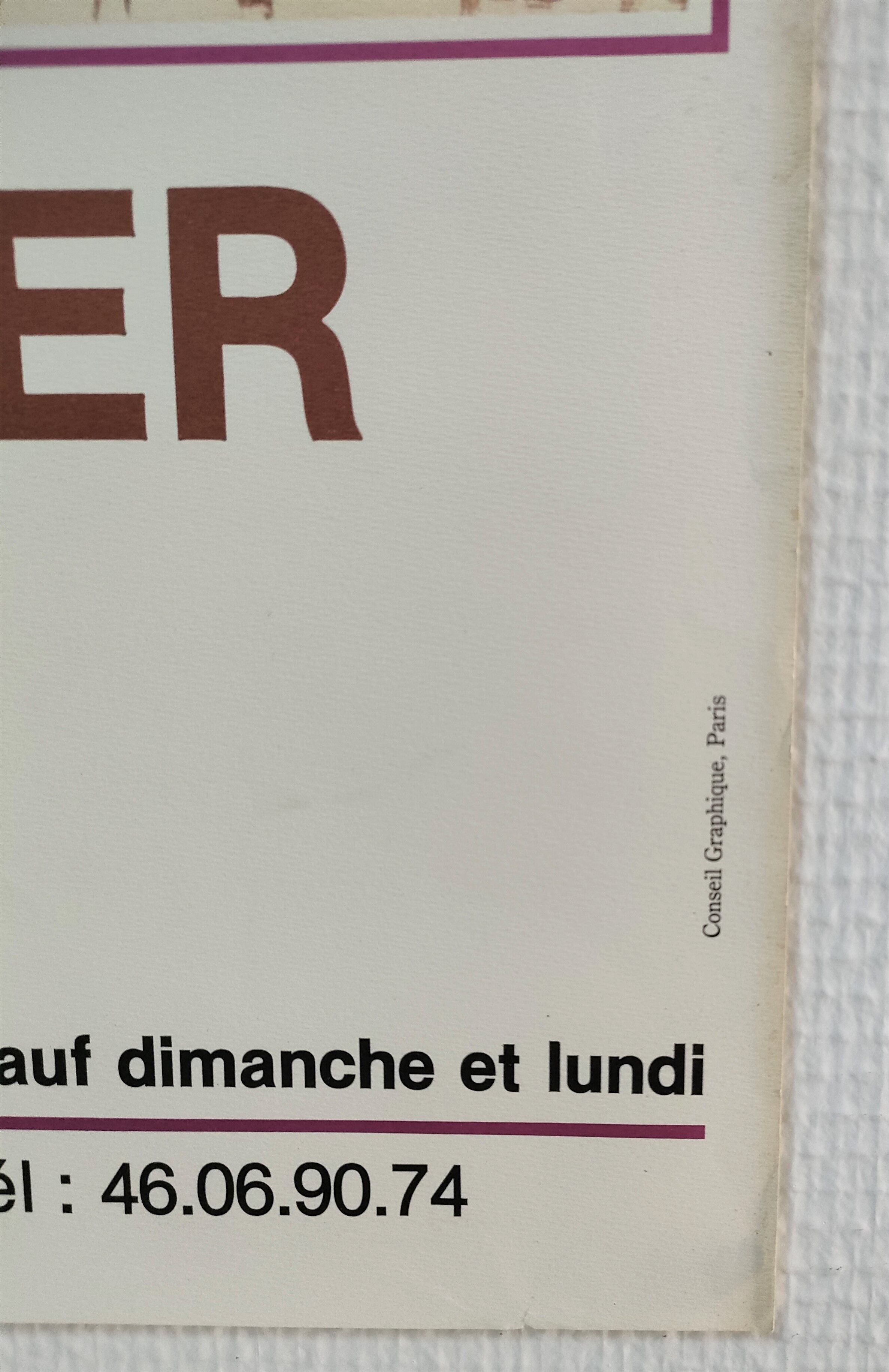 Original poster exhibition Venezia Henri Landier Paris 1988