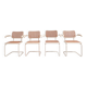 Set of 4 webbing Italian design chairs, 1980s