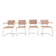 Set of 4 webbing Italian design chairs, 1980s