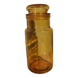 Hermetic glass jar vintage apothecary style yellow jar made in Italy