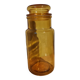 Bocal en verre hermétique style apothicaire vintage jaune jar made in Italy
