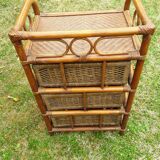 Commode en rotin vintage