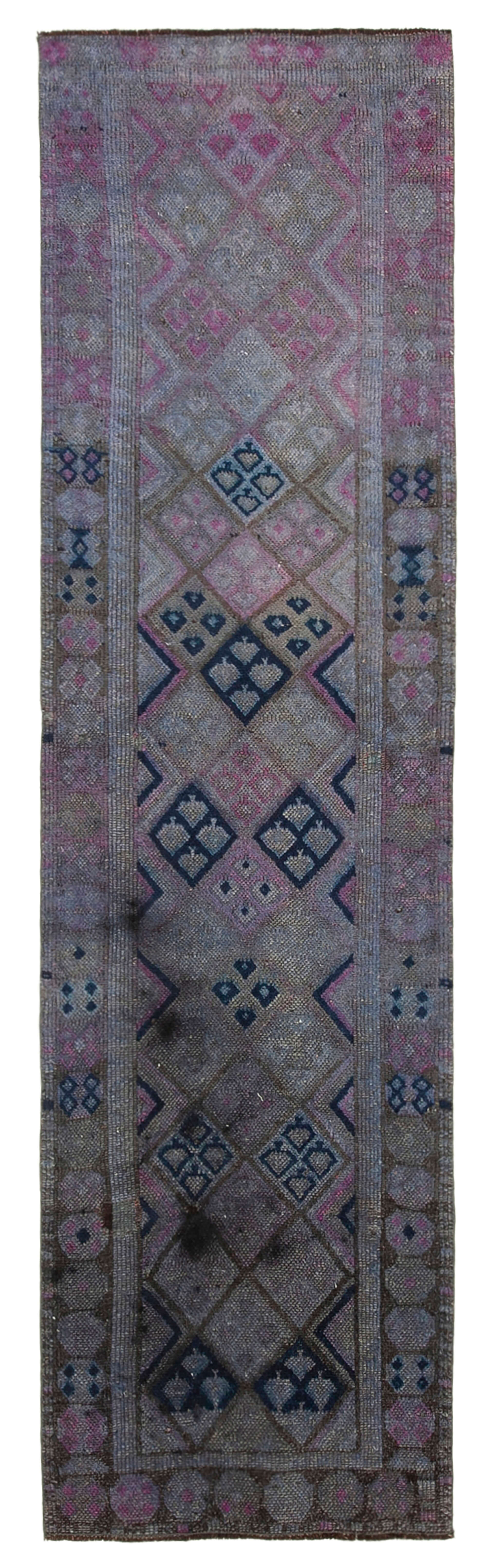 Handmade One-of-a-Kind Oriental Purple Runner Rug 78 cm x 285 cm