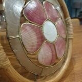 Suspension nacre et bambou