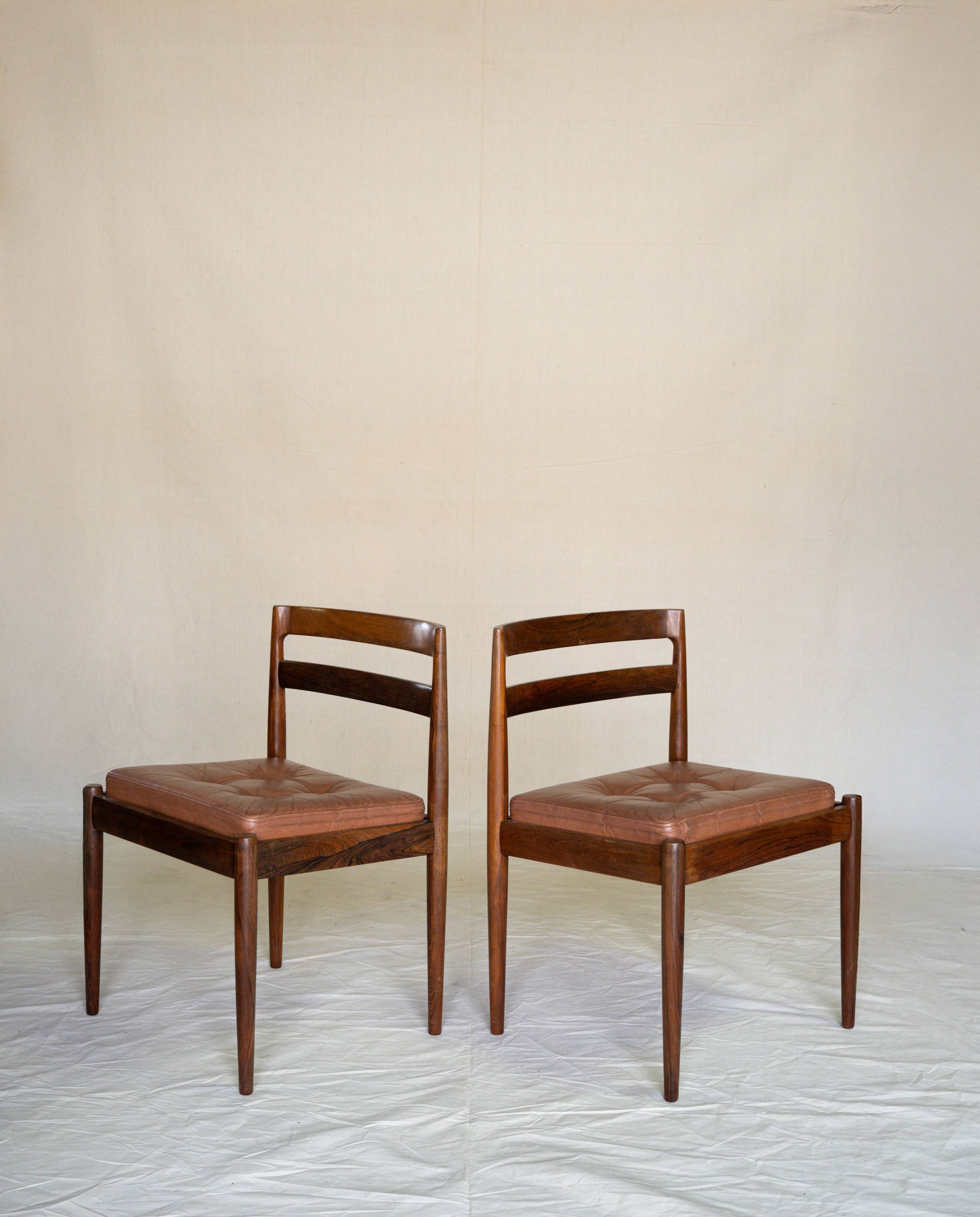 Set of 4 Danish chairs model 301 by Kai Kristiansen.