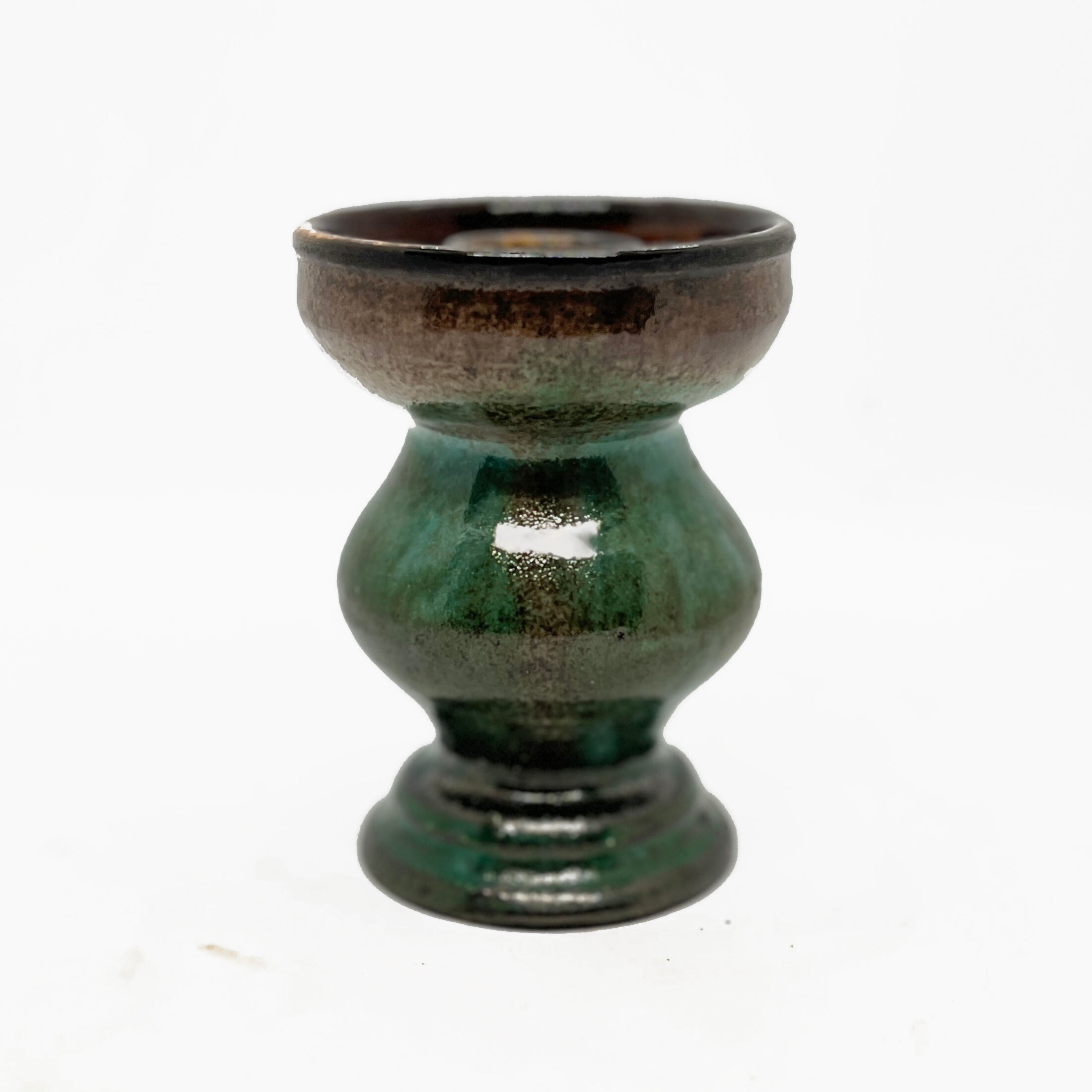 Candlestick made of glazed stoneware, Sweden, second half of the 20th century.
