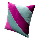 Patchwork velvet cushion