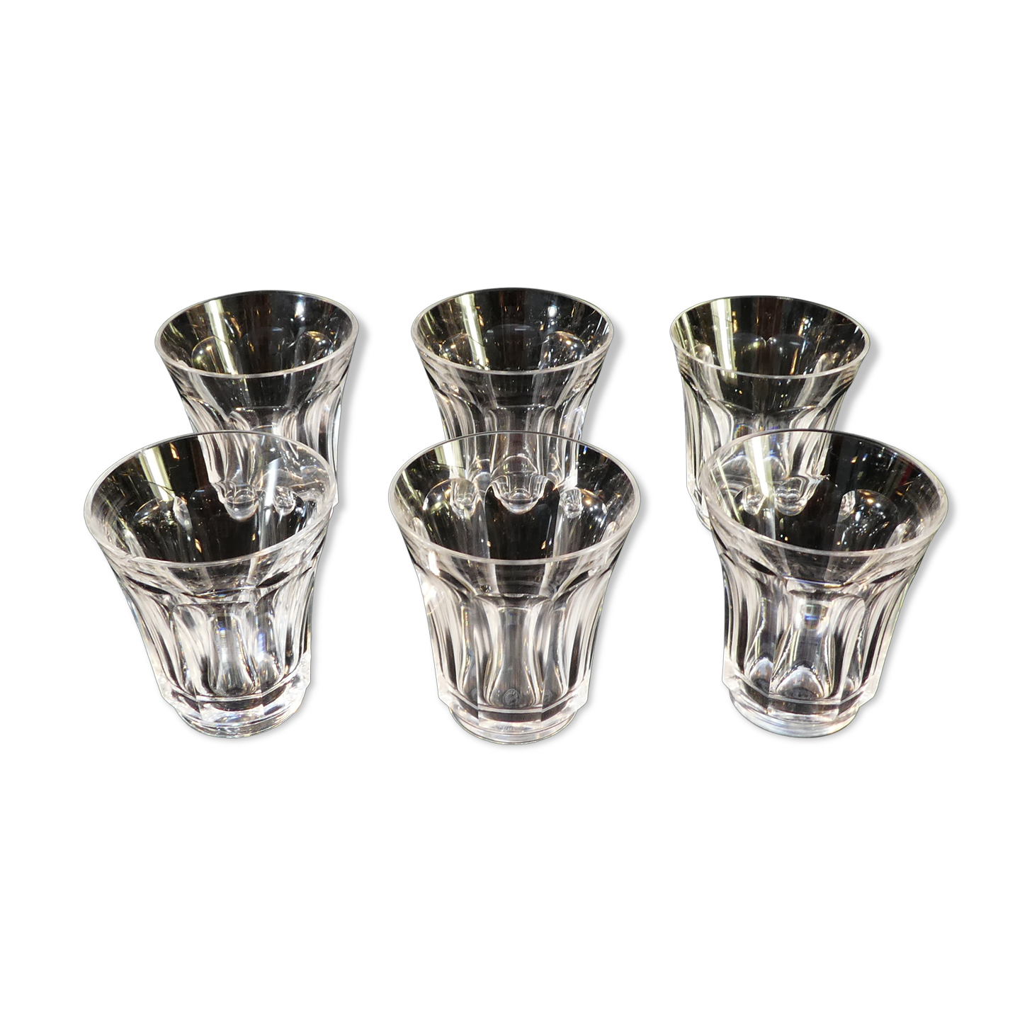 6 glasses in saint-louis crystal shape 766 size 5654