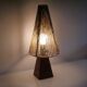 Lampe scandinave en bois et corde 1960
