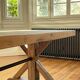 Antique solid oak farmhouse table with star legs - length 200 cm