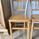 Set of 5 Luterma light blond wood bistro chairs from the 50s