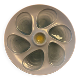 9 vintage oyster plates Salins France in ceramic