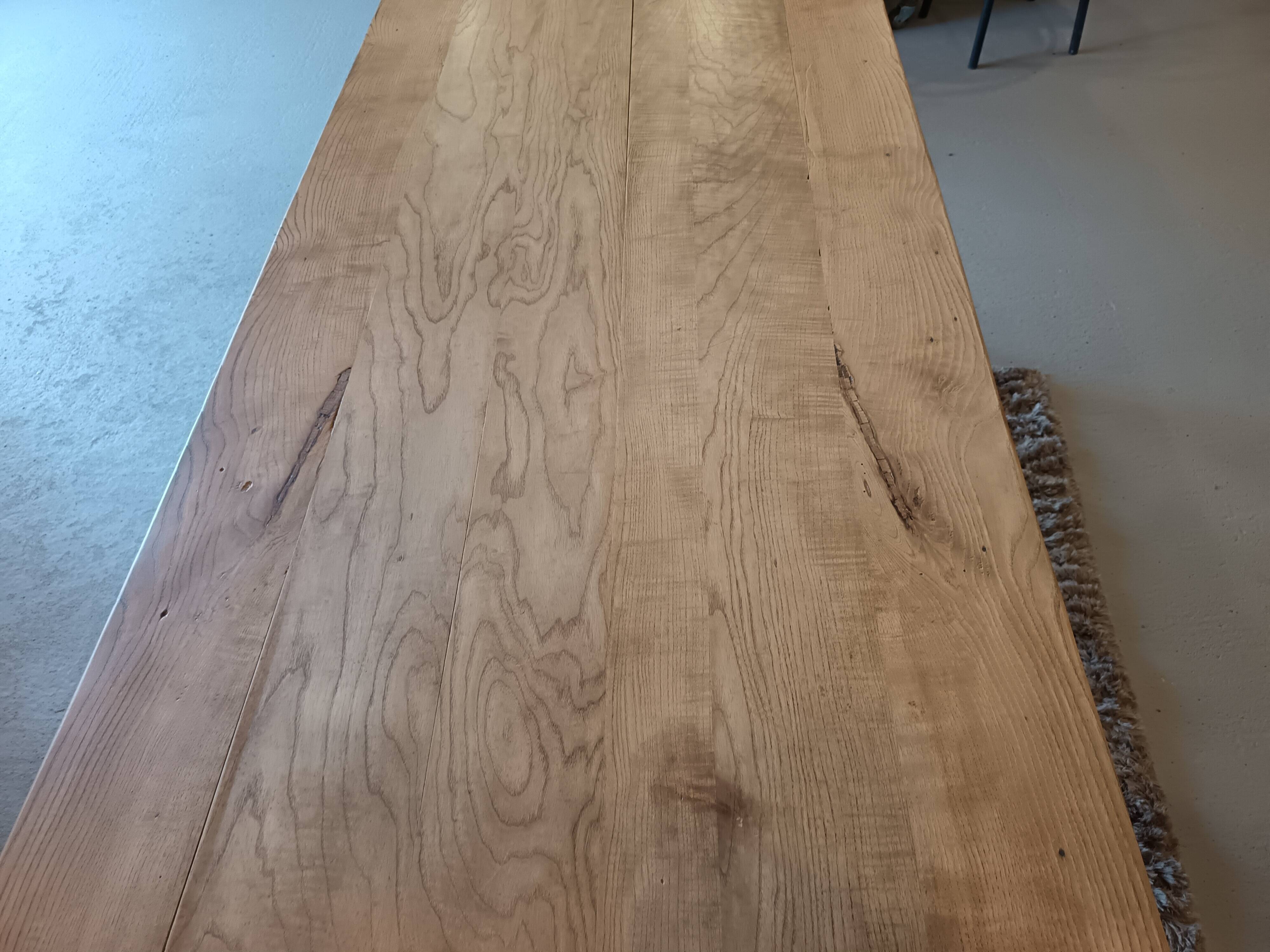 SUPERB RENOVATED FARMHOUSE TABLE 2.50m BLACK/WOOD