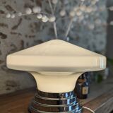 Ancien grand plafonnier skyscraper lampe à poser opaline Bahaus Art déco 1930 Ø 31 cm