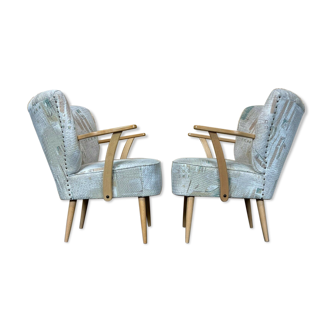 2x 60s 50s armchair armchair Easy Chair Mid Century Design 60s 50s