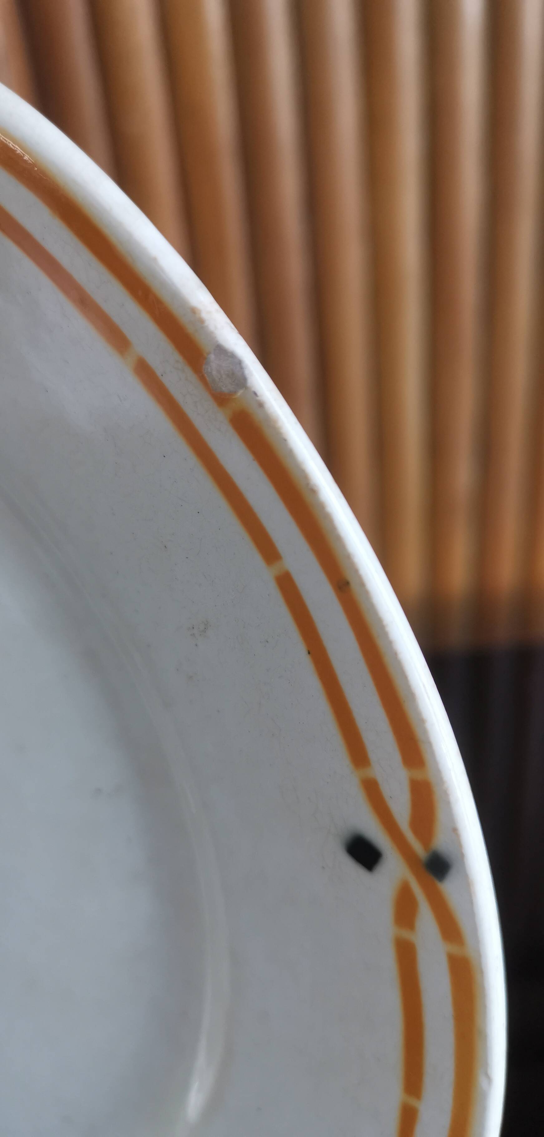 Flat plate old tunis floral porcelain HB French antique