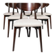 Vintage dining chairs set of 6 pearl bouclé