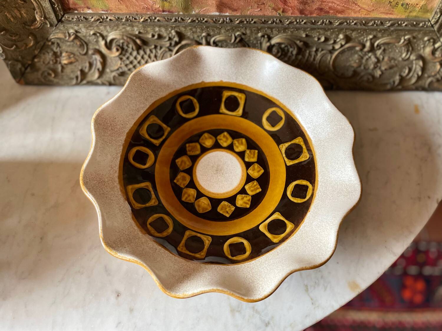 Graphic German ceramic dish