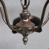 English mercury glass reflective mirrored antique chandelier