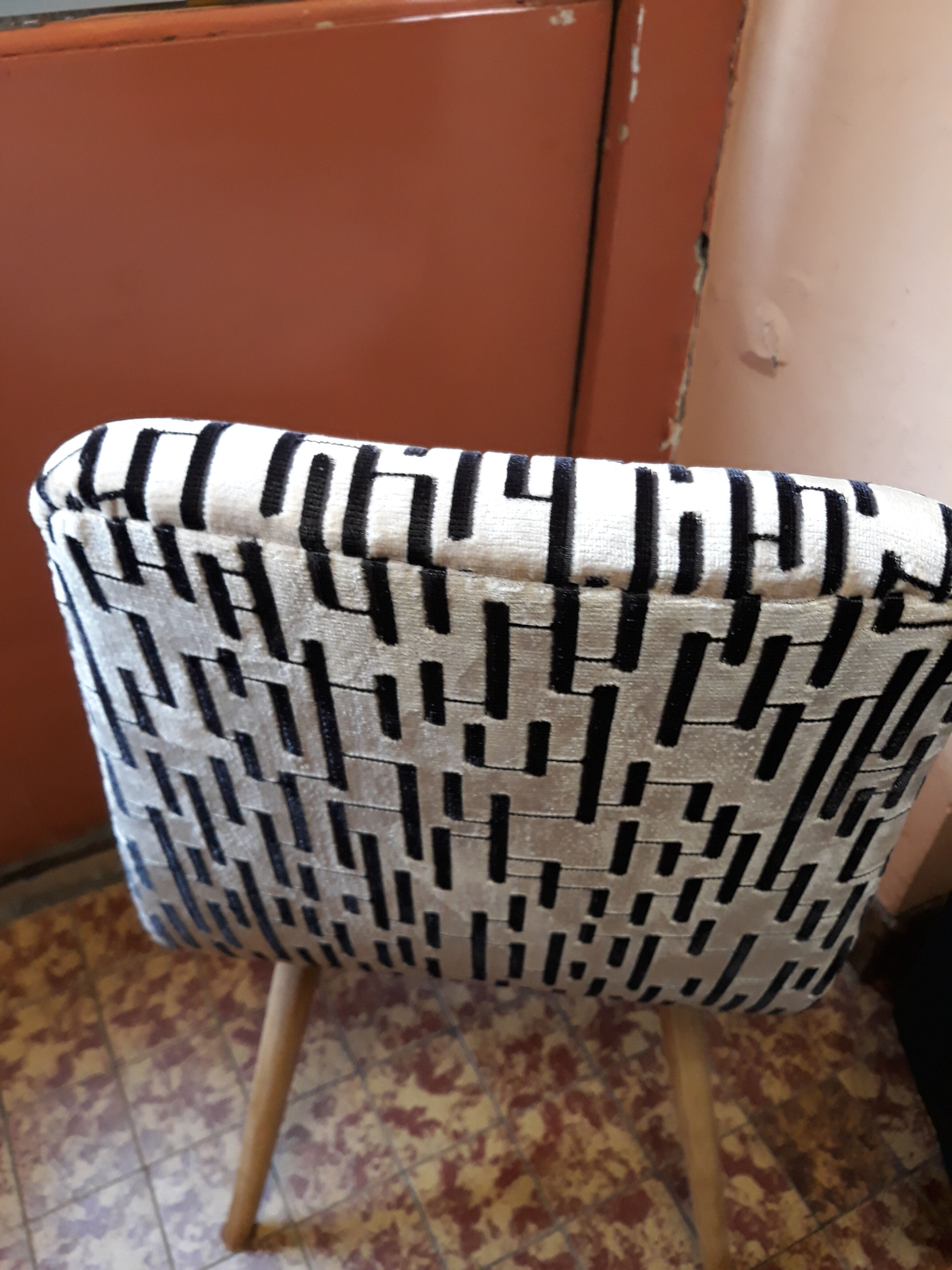 Vintage compass foot chair