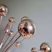 Lustre Sputnik en métal chromé, design Space Age, 1960