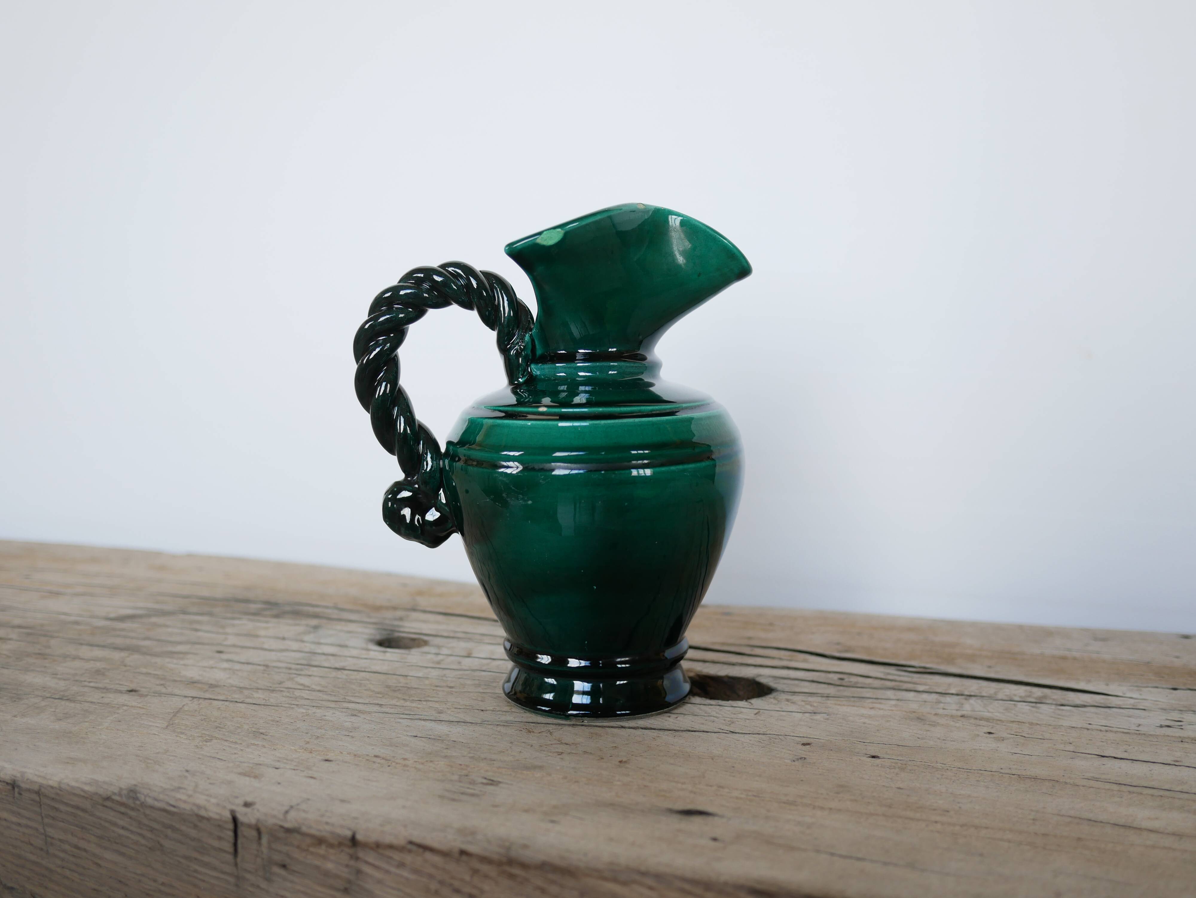 Vintage ceramic vase pitcher by Marius Giuge, Vallauris