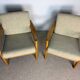 Pair of vintage wooden armchairs